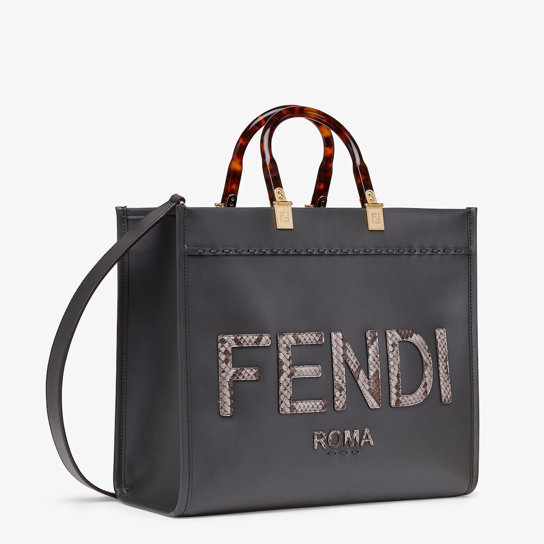 Fendi Sunshine Medium Snakeskin Shopping Bag - Image 2